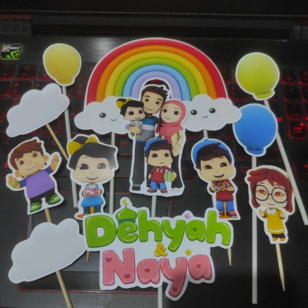cake topper hiasan kue omar hana kartun 120226animasi