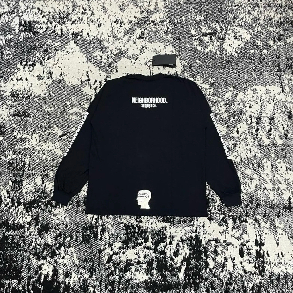 NEIGHBORHOOD LONG SLEEVE TEE BLACK
