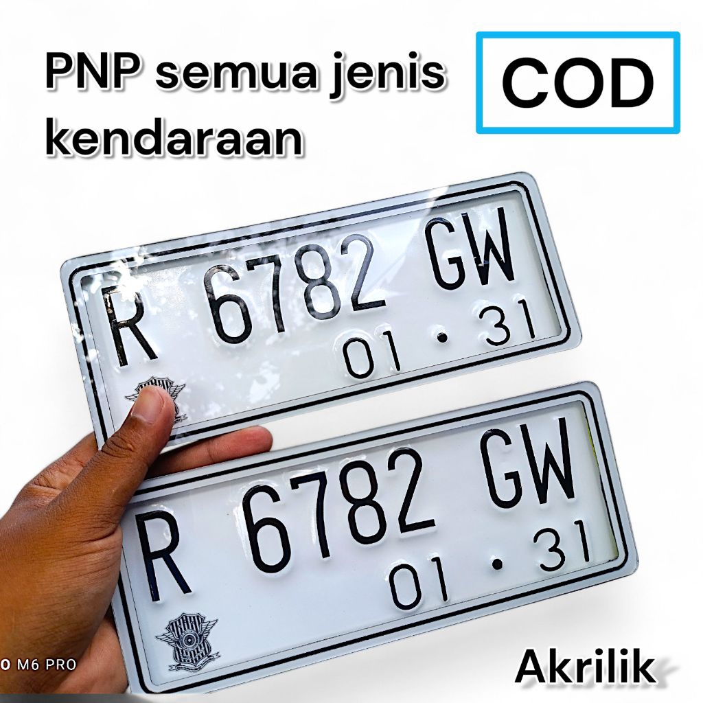 Plat Putih Akrilik