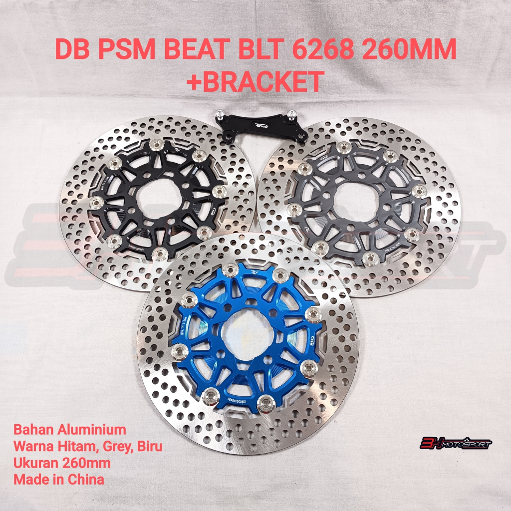 DISC DISK BRAKE PIRINGAN CAKRAM PSM BEAT BULAT 6268 termasuk BRAKET 260mm