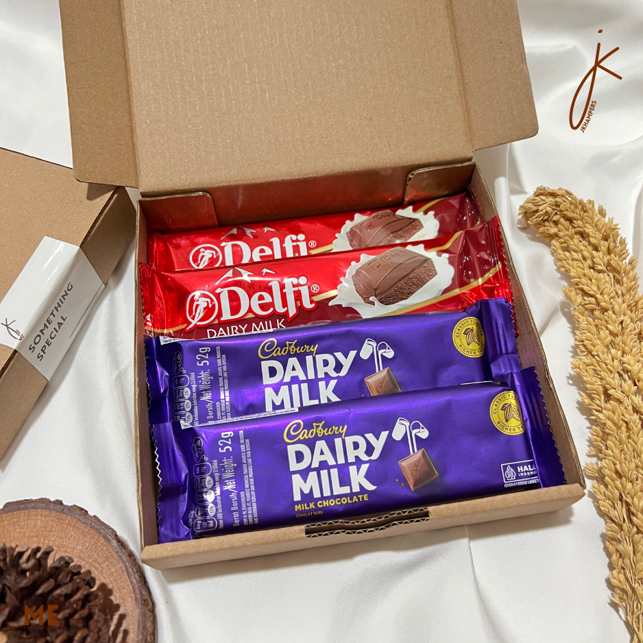 Jkhampers hampers ME coklat valentine ulang tahun wisuda gift cadbury delfi milo kitkat beng beng lo