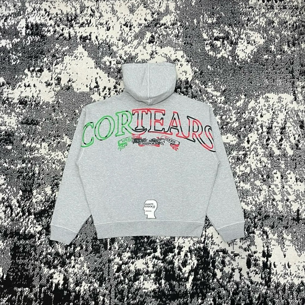 CORTEIZ X DENIM TEARS CORTEARS ZIP HOODIE GREY