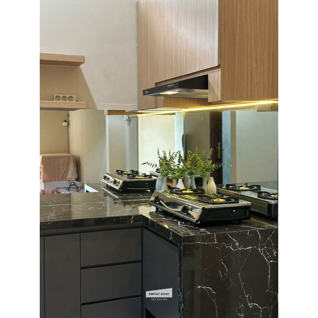 Kitchen Set Custom Furniture Charcoal Wood Sidoarjo - Surabaya