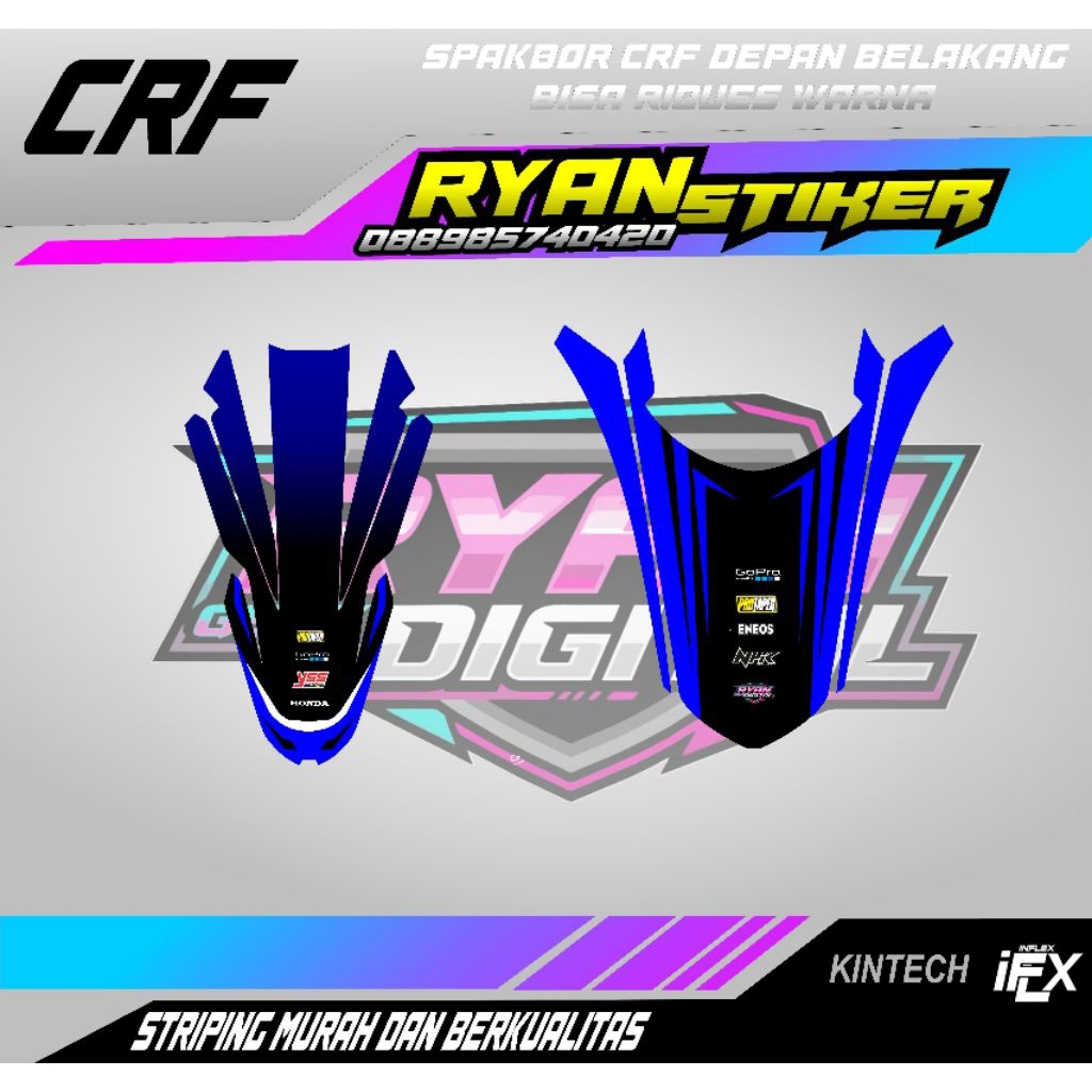 Stiker Spakbor Depan  Belakang Honda CRF 150 L Bervariasi warna Stiker kualitas terbaik