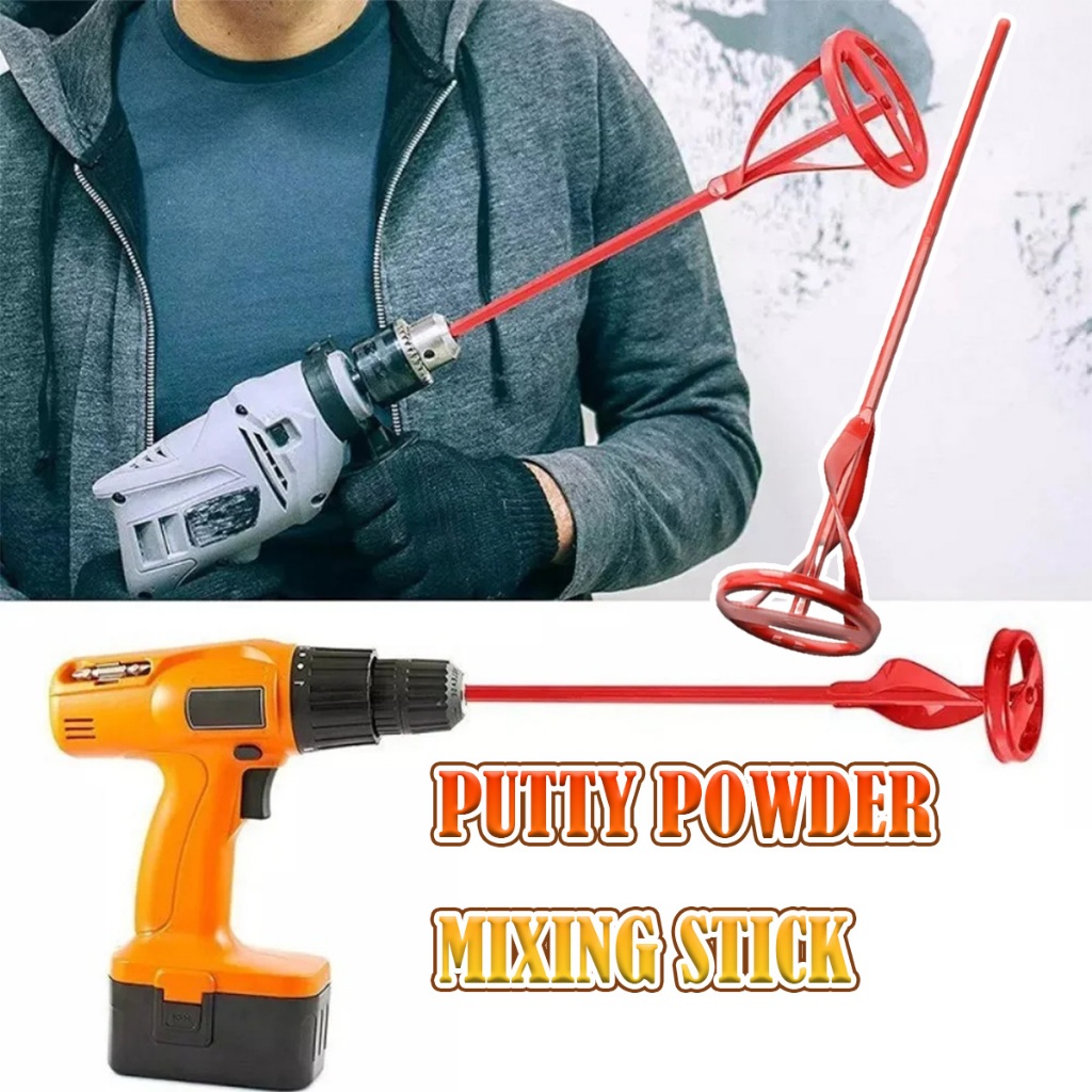 Mata pengaduk cat untuk bor Mortar Resin Semen Stik Alat Paint mixer 80 x 400 mm