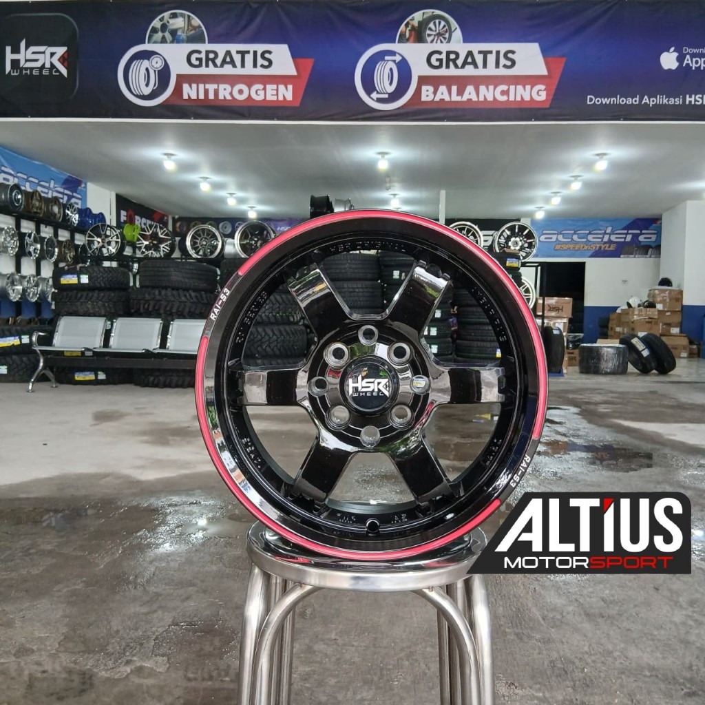 Rai S3 HSR Velg 15 Inch 4x100/114.3 Cocok Untuk MOBIL Calya Brio SIGRA AVANZA