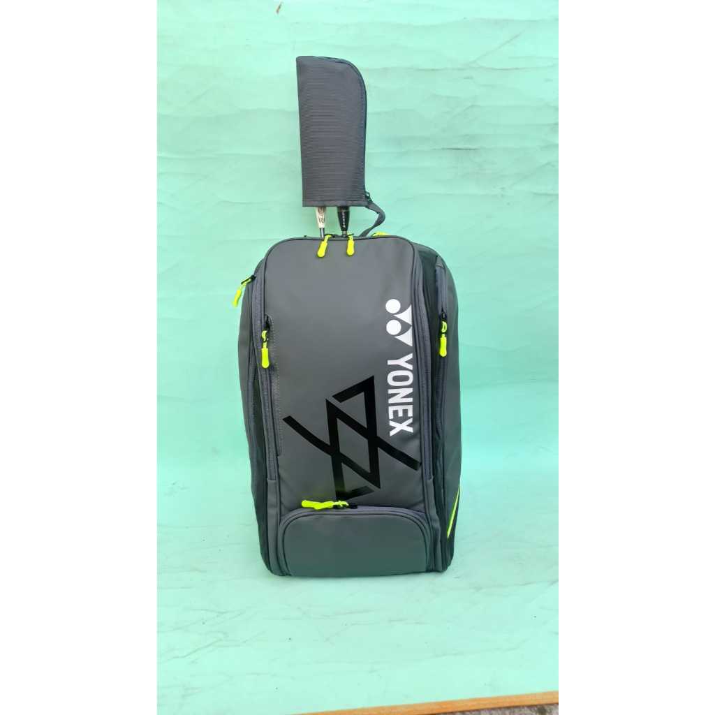 Tas Badminton Ransel Backpack Thermo Waterproof Grey black