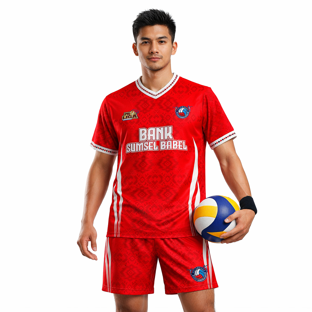 Kaos Jersey Voli Palembang Bank Sumsel Babel Proliga Pria 2026 / Setelan Dry Fit Logo DTF Premium