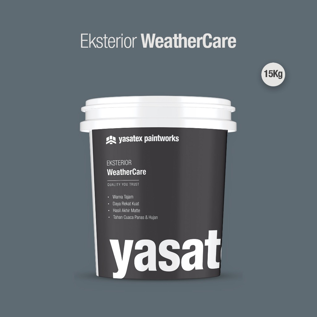 Yasatex - Cat Outdoor 15Kg Tembok Luar Pagar Rumah Minimalis Modern Cepat Kering Tahan Air