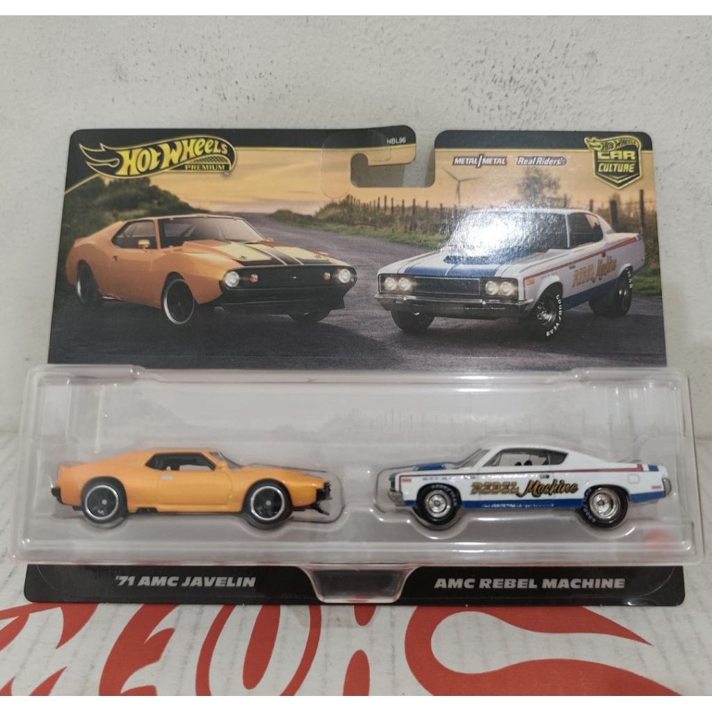 HOT WHEELS TWO PACK 71 AMC JAVELIN & AMC REBEL MACHINE