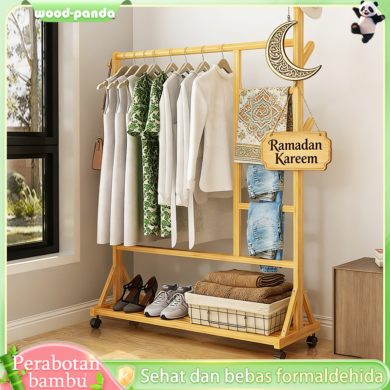 Stand Hanger Gantungan Baju kayu Gantungan Berdiri Stand Hanger Serbaguna Stand Hanger Triangle