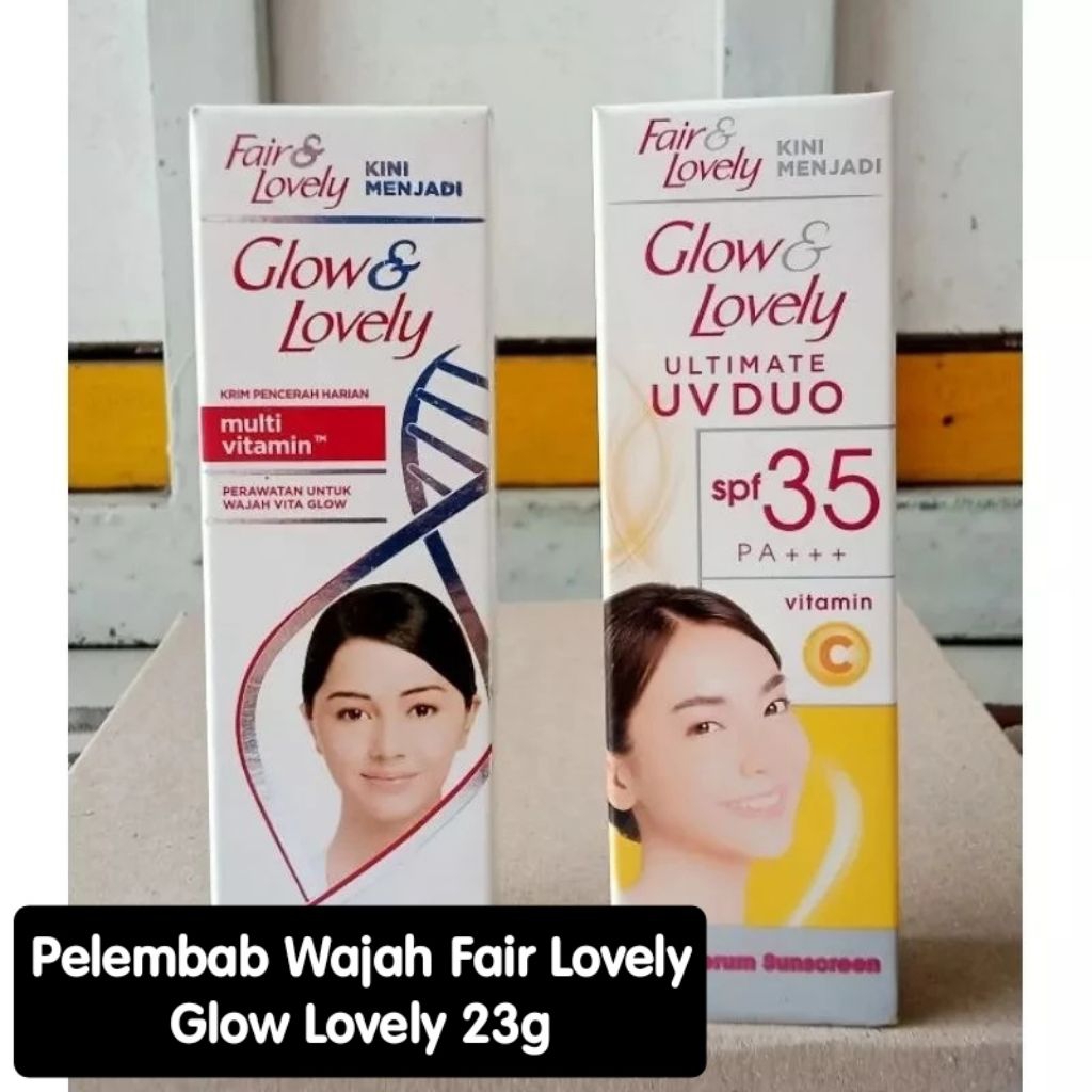 (1pcs) Fair Lovely Glow Lovely Ultimate UV Duo SPF 35 PA+++ Vitamin C (Kuning) Sunscreen Day Cream W