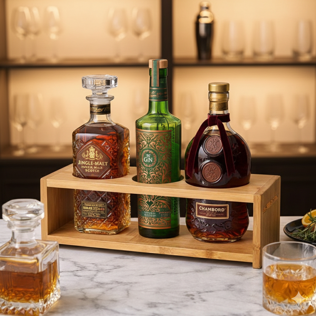 Rak Botol Kecap Botol Minyak Botol Saus Berbahan kayu Mahoni