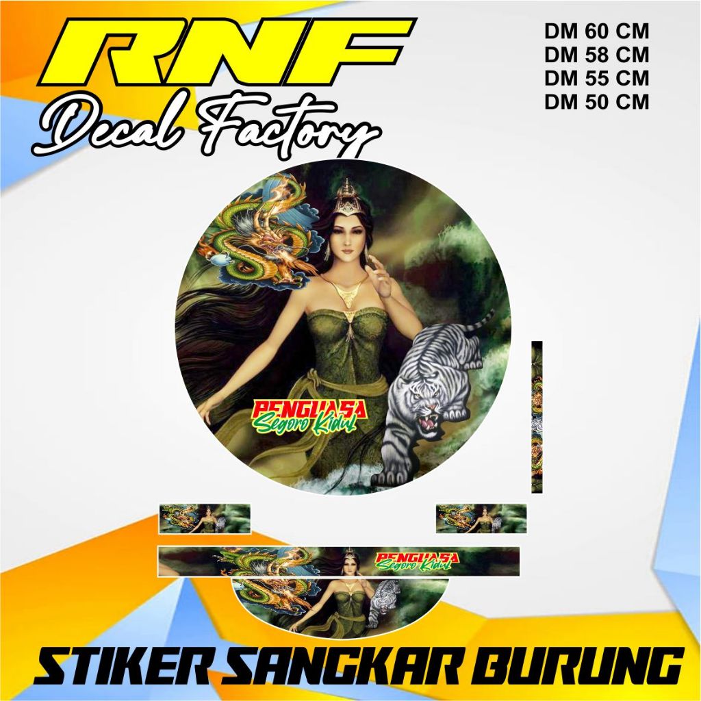 Decal stiker sangkar murai,COD stiker sangkar burung murai nyi roro kidul,ratu kidul keren