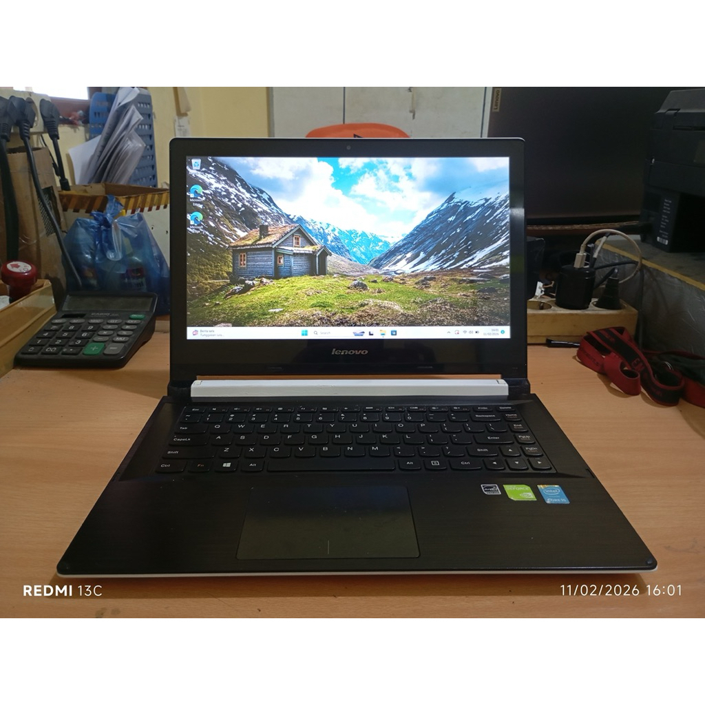 Laptop Bekas Lenovo 20404 flex 2 14, Layar sentuh  300°, Ram 8GB SSD128GB , Murah