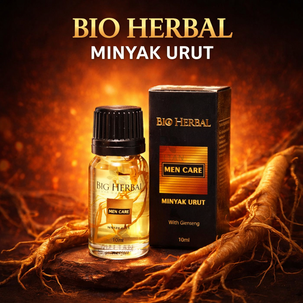 Minyak Urut Bio Herbal Men Care Pria – Minyak Pijat Herbal Hangat 10ml