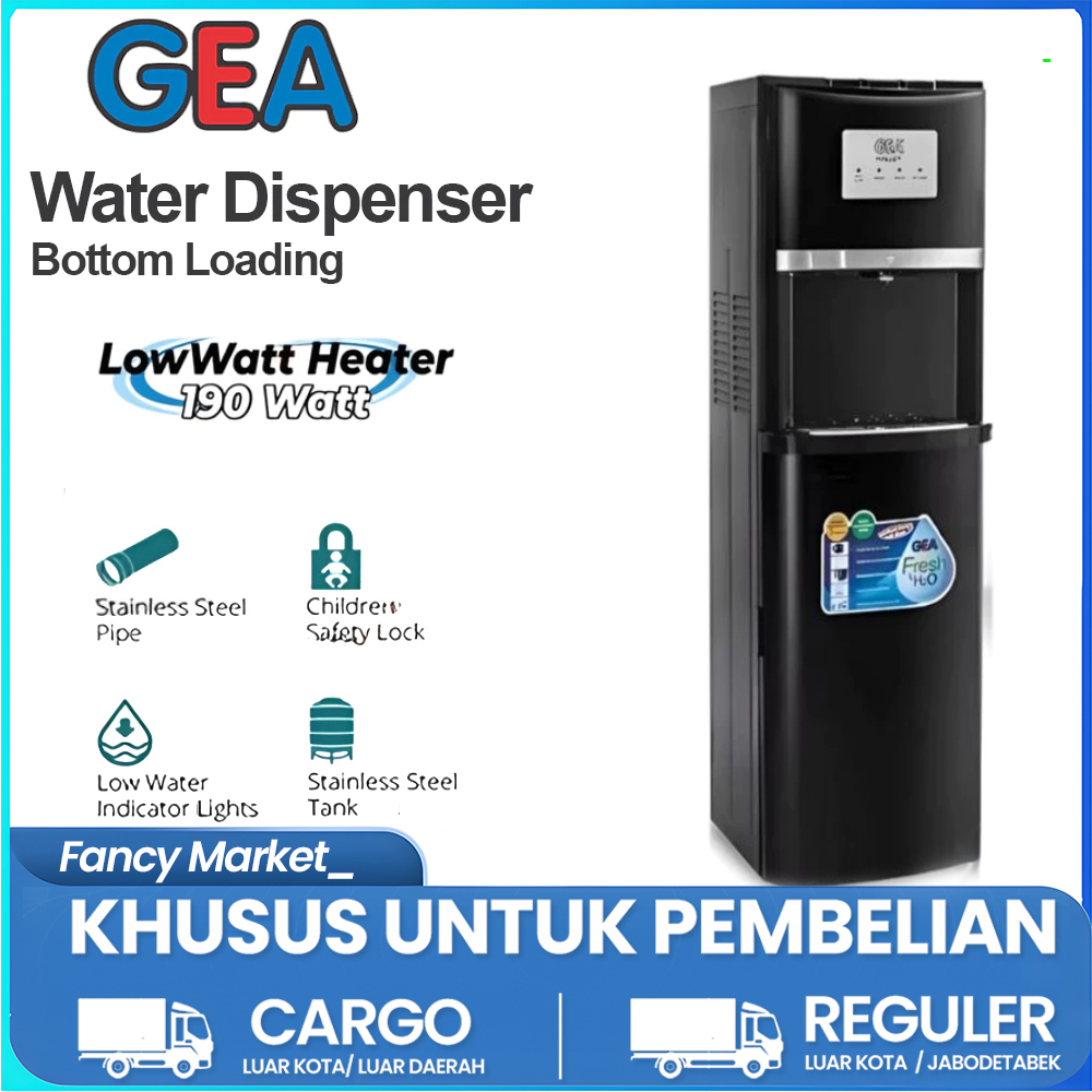 [KHUSUS CARGO] DISPENSER GEA GALON BAWAH GEA HALLEY Panas Dingin Biasa - Kompresor