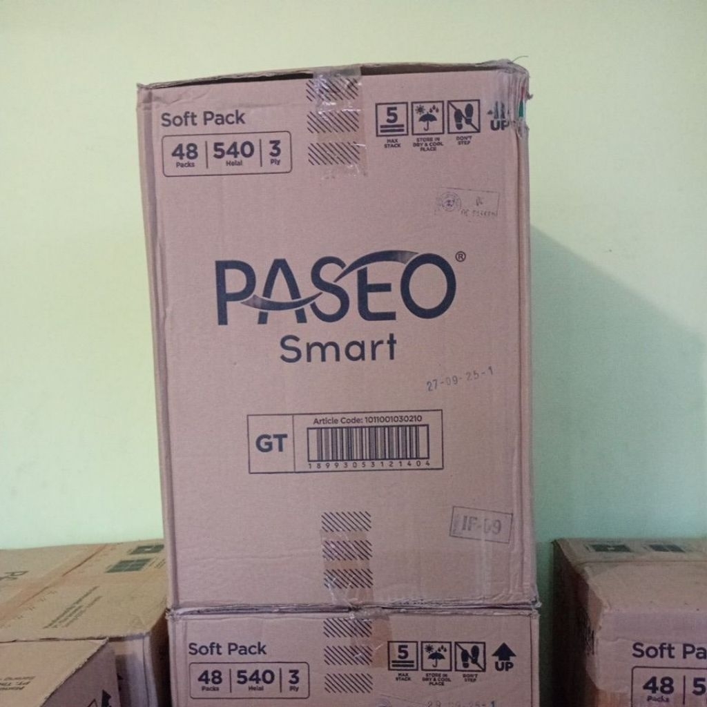 Paseo 1 Dus Tissue Smart 540 ( 500 + 40 ) 3 PLY Isi 48 PCS Facial Tisu Wajah