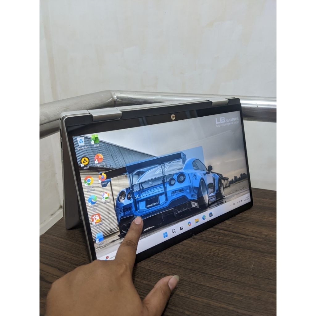 Laptop Flip Touchscreen 360° HP PAVILION X360 i7 Gen 13 RAM 16GB SSD 512GB Intel IrisXe Mulus Sepert