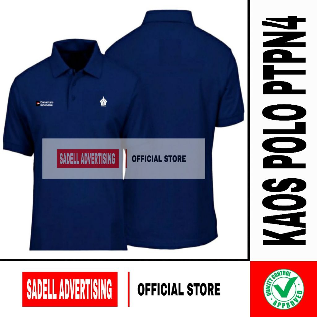 Kaos Polo PTPN4 Kaos Polo Danantara ptpn4 Baju Danantara PTPN4 Navy Lengan Pendek Pria Bordir