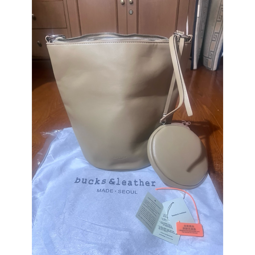 Bucks and leather bag