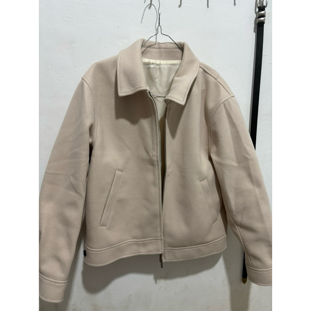 preloved jacket wool fiber signore beige