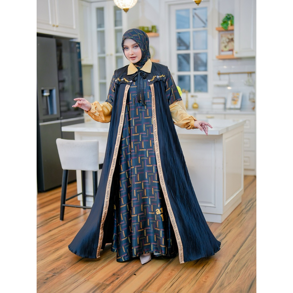 Arinna Agira Series  by Arinna hijab | Gamis Wanita | Gamis terbaru  | Maxmara Premium Mix Plisket P