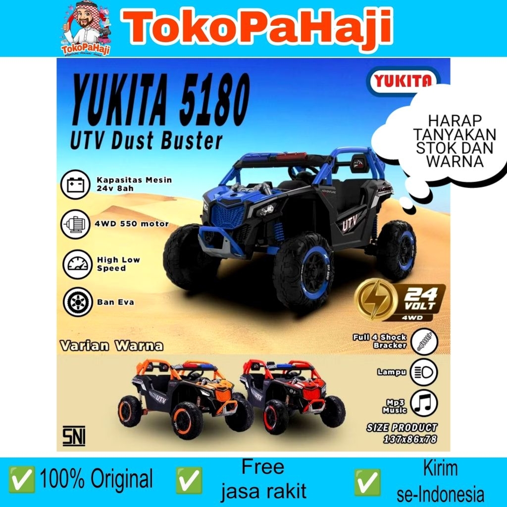 MOBIL AKI 24VOLT DAN 12VOLT YUKITA 5180 YUKITA 1213 BAN KARET EVA