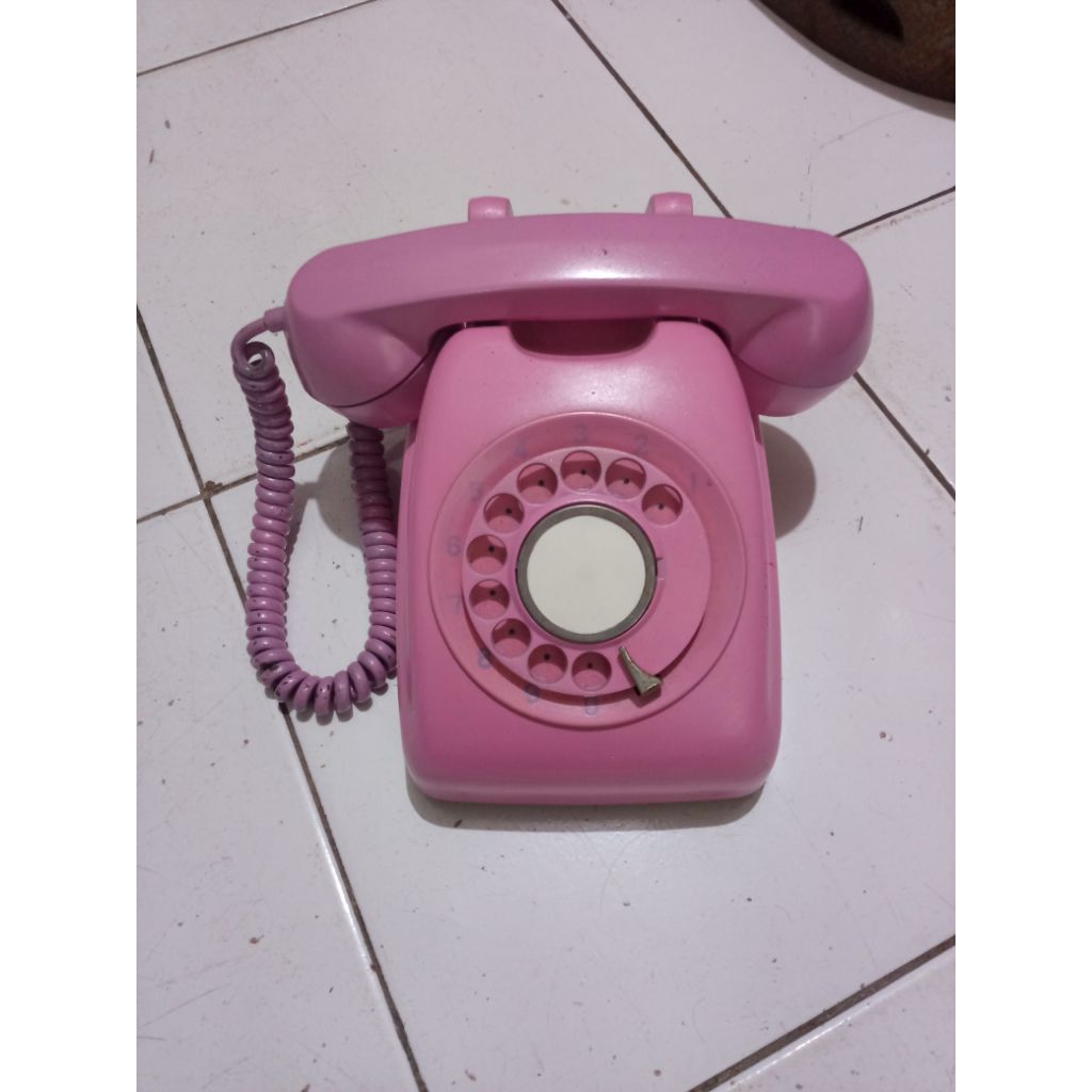 Vintage Telephone Rotary Telepon Putar Jadul Telpon Jadul Antik Telepon Lawas Retro Pink