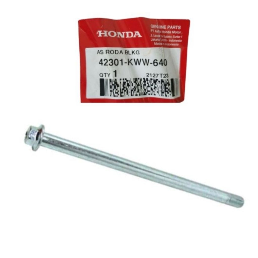 42301-KWW-640 HGP AHM 100% ORIGINALAXLE RR WHEEL AS RODA BELAKANG REVO 110 SUPRAX125 FI 42301KWW640