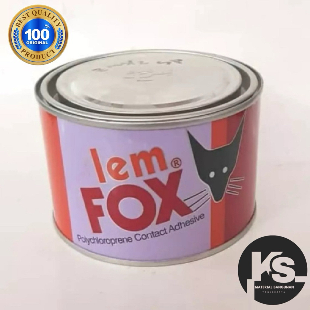 Lem Fox Kaleng Lem Kuning Merek Fox 300 Gram