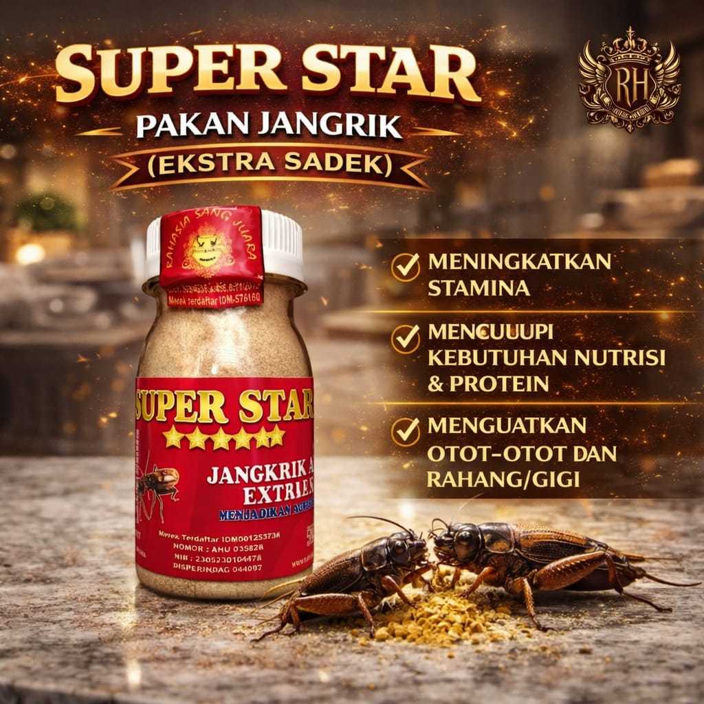 Super Star Pakan Jangkrik Aduan Ekstra Sadek 50ml