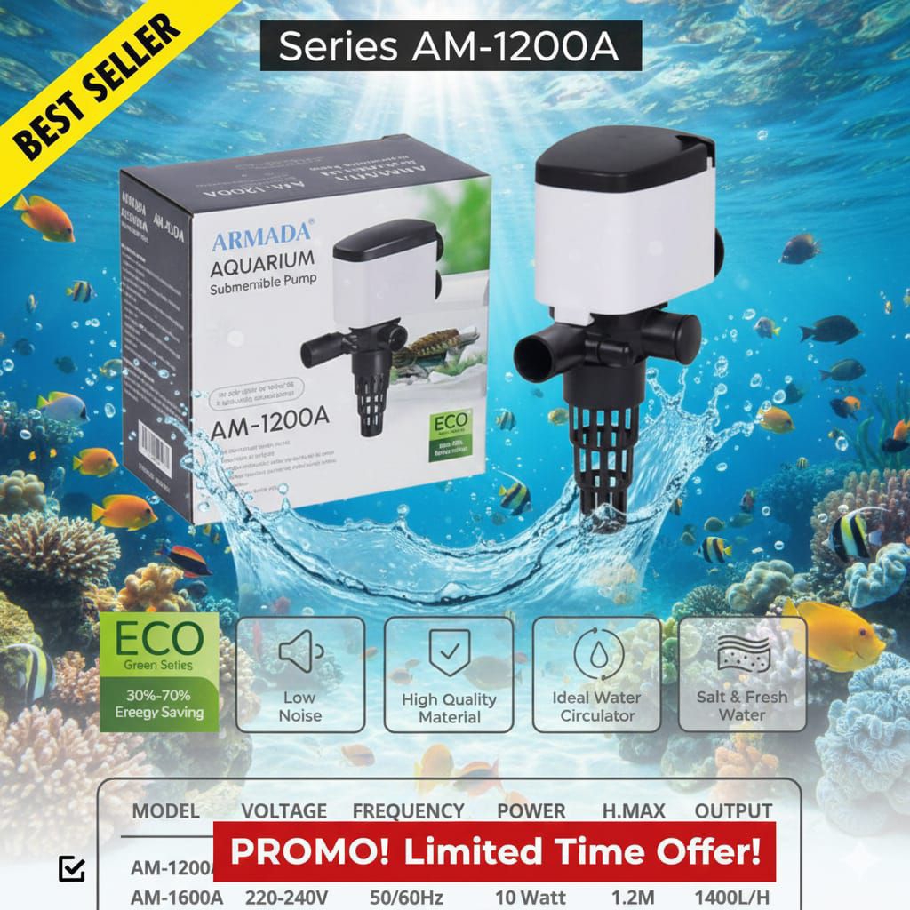 pompa celup aquarium dan kolam am 1200 ,pompa aquarium 1200