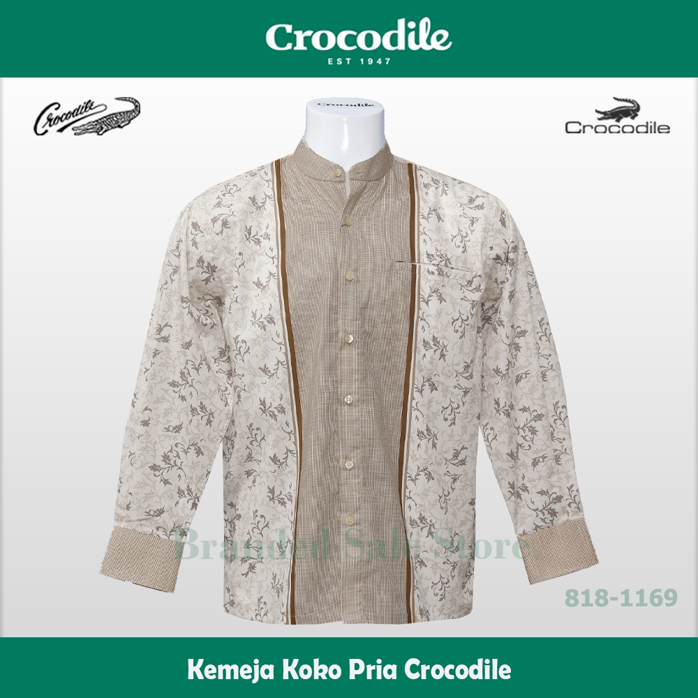 Baju Koko Crocodile / Kemeja Muslim Pria Modern Lengan Panjang Crocodile 818-1169-46