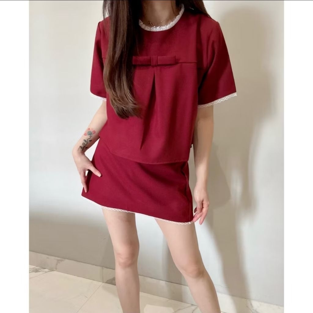 Ndudshop - Livy set (Kode: 5365) – Setelan Wanita – Setelan Skort Wanita –Setelan Rok