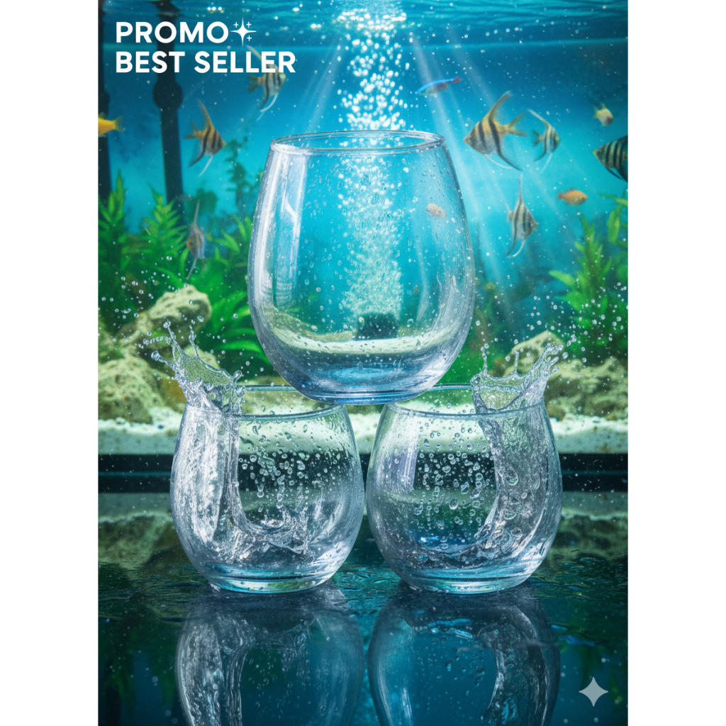 Fish bowl, aquarium bulat, aquarium cupang bulat, aquarium kaca bulat