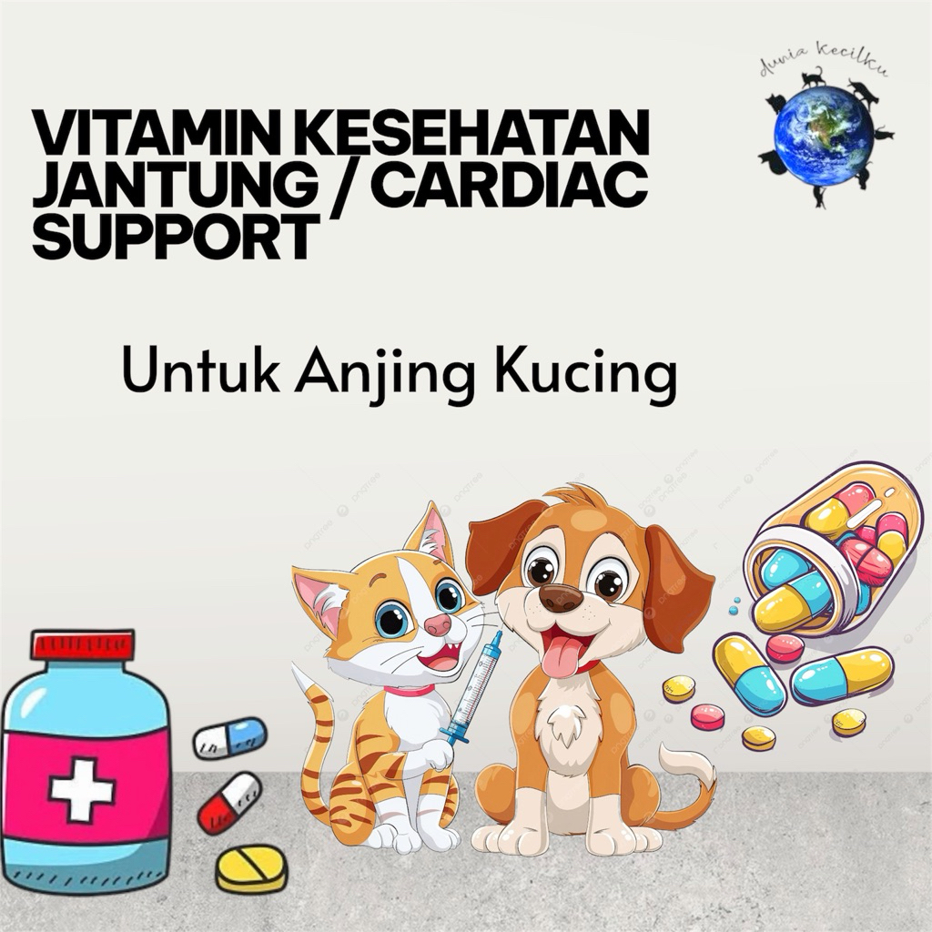 Vitamin / Suplemen Jantung / Heart / Cardiac Support Untuk Anjing Kucing