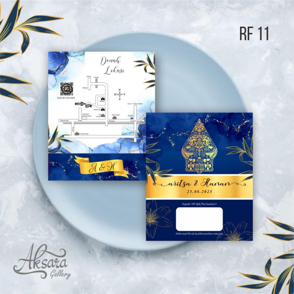 Undangan pernikahan/ Khitan tema wayang