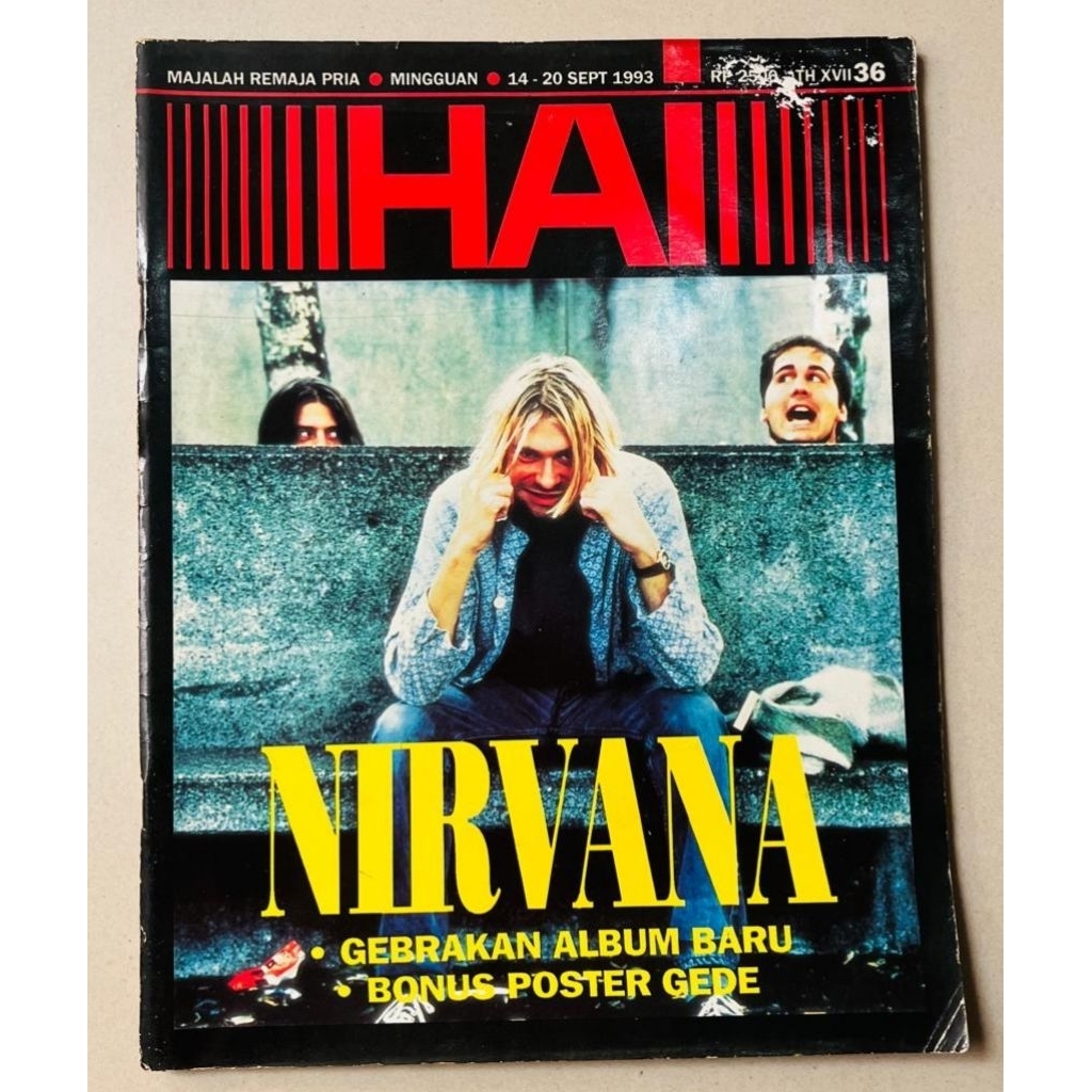 Majalah Hai no. 36 / 14 September 1993 Cover Story : NIRVANA Gebrakan Album Baru