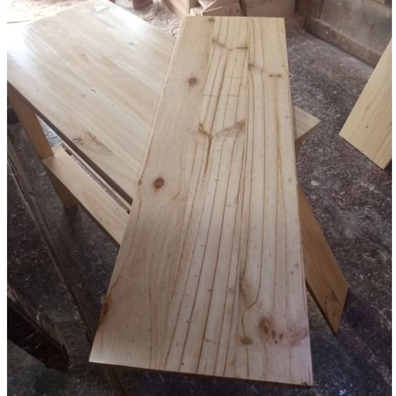 Papan kayu jati belanda 120 x 40 x 3 cm full kayu jati belanda vernis atau Natural