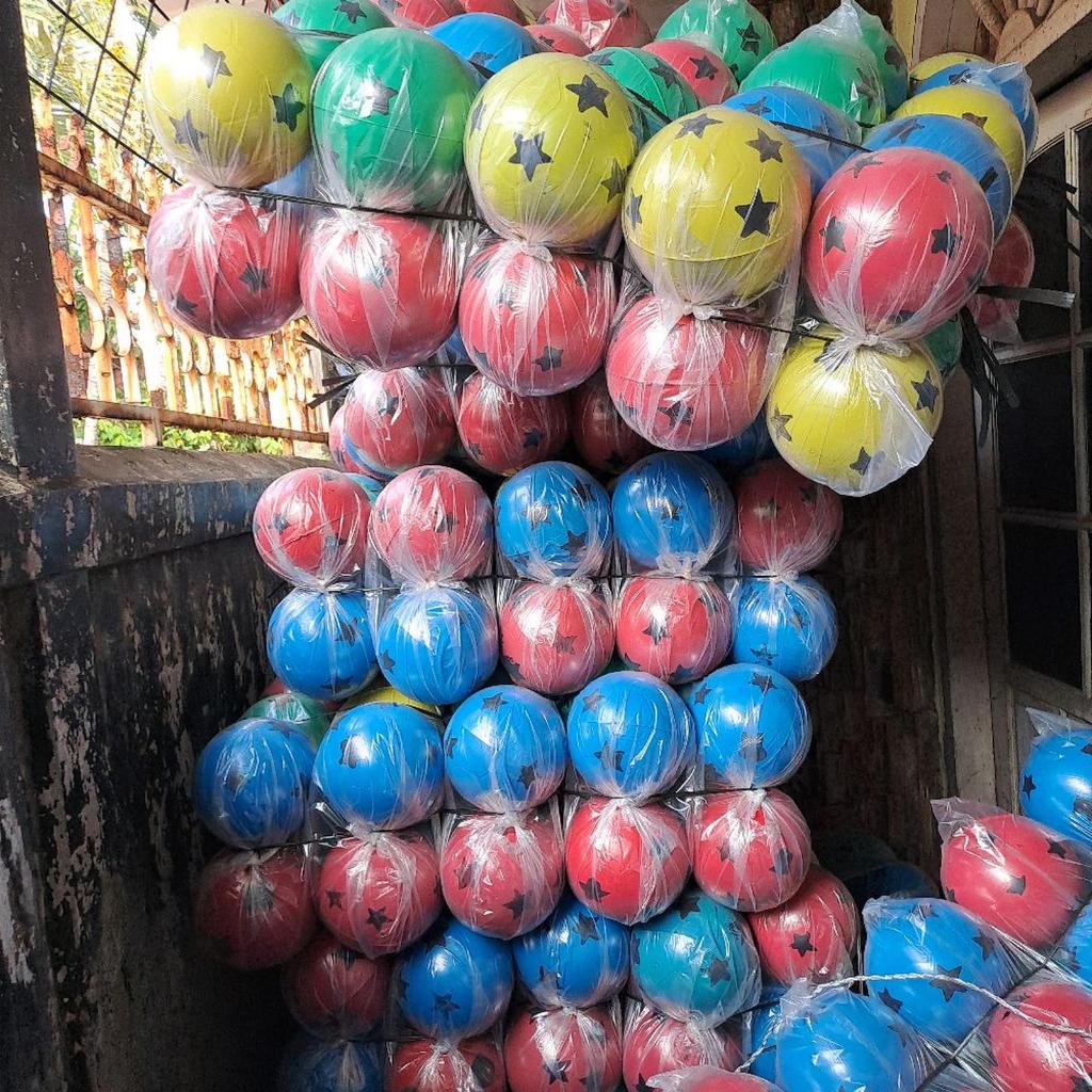6 Pcs Bola Plastik Besar mainan bola plastik anak Permainan