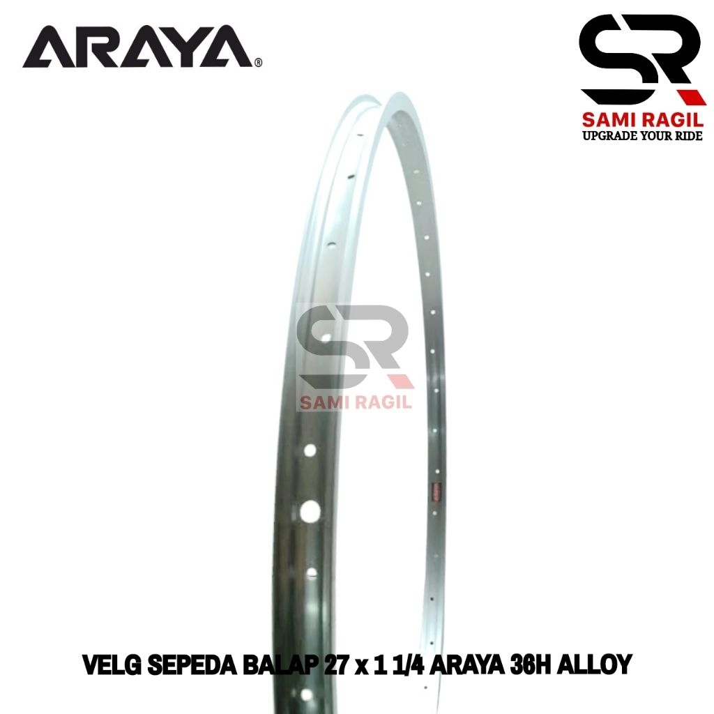 VELG SEPEDA BALAP 27 x 1 1/4 ARAYA 27x1 1/4 LUBANG 36H HOLE 36 RIM RIMA ALLOY ALUMUNIUM ROAD BIKE JA