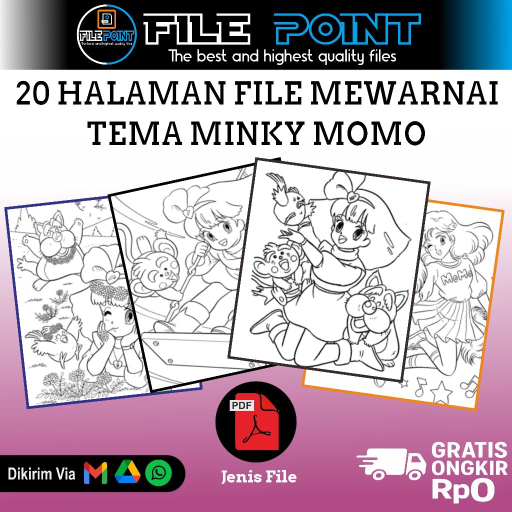 20 Halaman Mewarnai Minky Momo File PDF