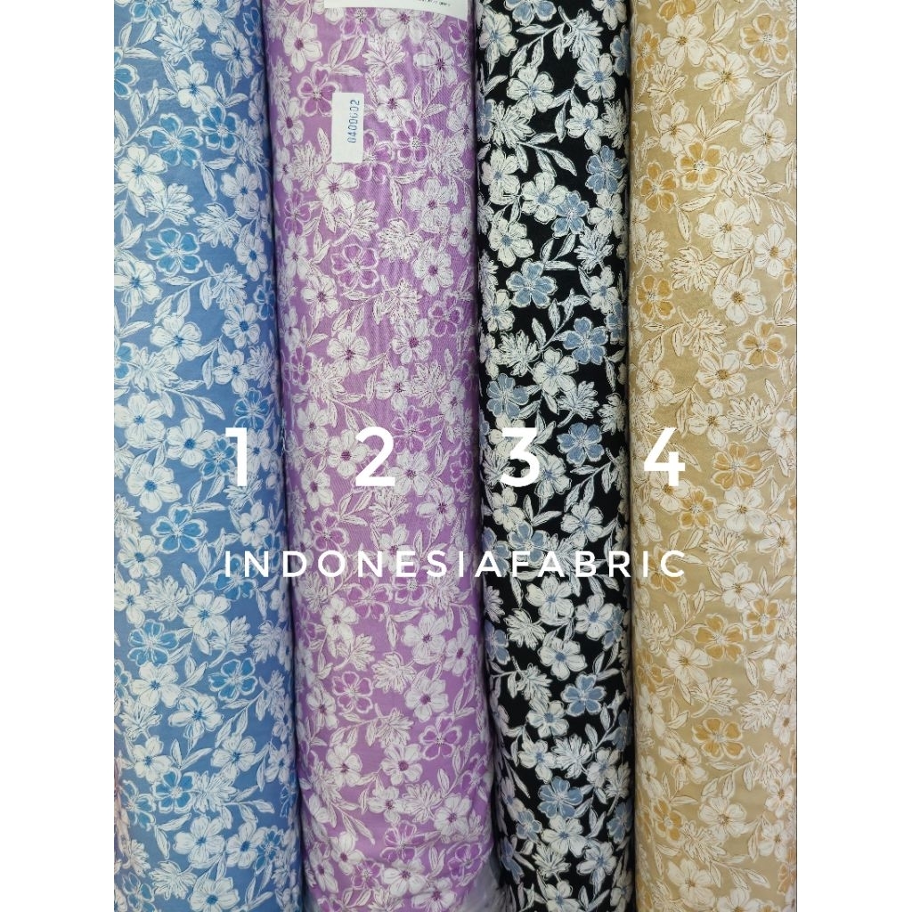 Kain Katun Jepang motif KJ501 tokai senko japan cotton ori bahan gamis tunik mukena daster piyama ke