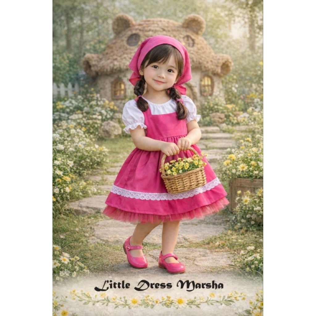 dress marsha kostum marsha and the bear anak baju marsha anak