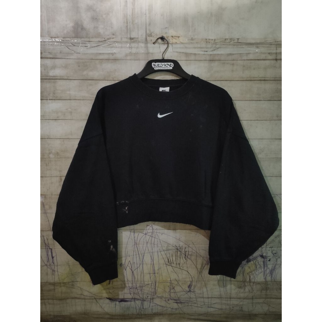 Nike Center Logo Croptop Crewneck Boxy Oversize Original Womans Size M