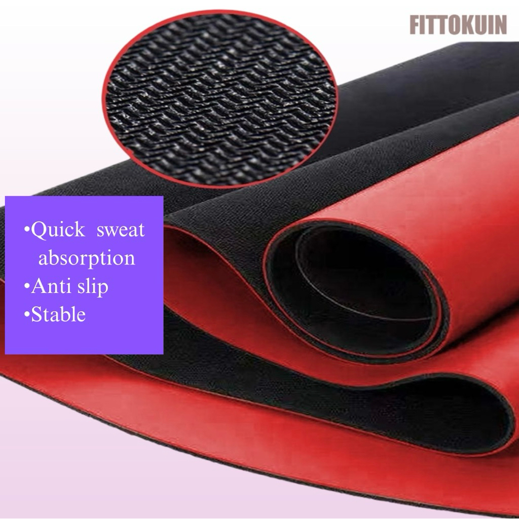 Fittokuin - Yoga Mat Premium Anti Slip Polyurethane Rubber Pu / Oval Yoga Mat / Matras Yoga Premium