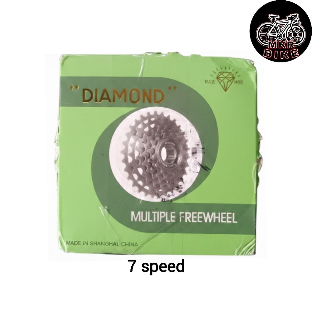 Freewheel Sproket Sepeda Susun Tumpuk Sepeda 7 Speed Drat Ulir DIAMOND