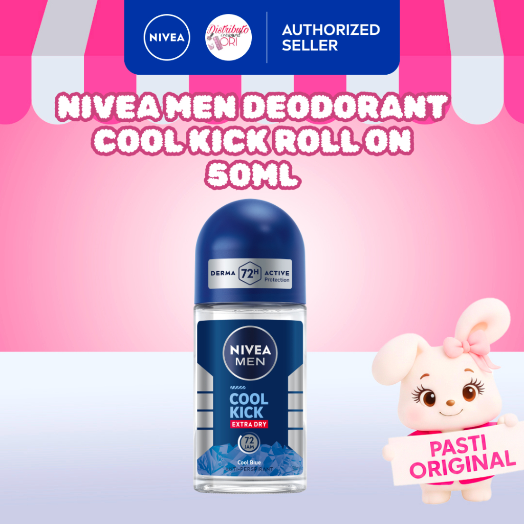 NIVEA MEN Deodorant Roll On Cool Kick 50ml | COOL BLUE 50ML