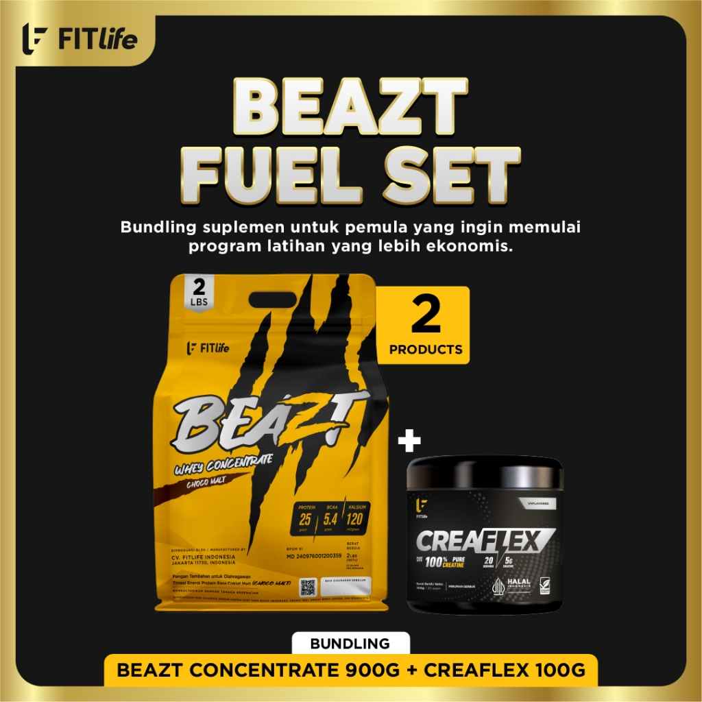 (BUNDLE) BEAZT FUEL SET - BEAZT 900g + CREAFLEX 100g